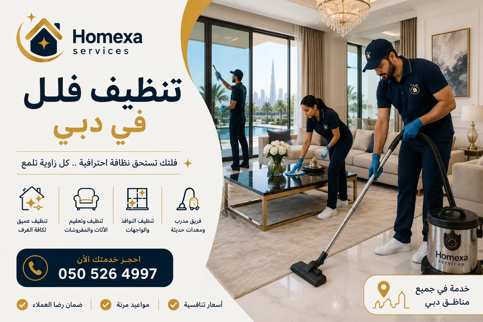 شركة تنظيف فلل في دبي وتنظيف عميق للبيوت