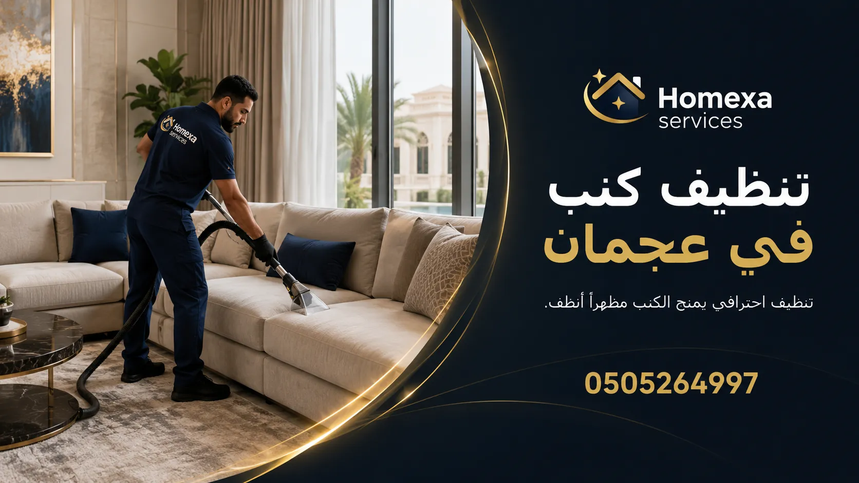 تنظيف كنب في عجمان وإزالة البقع من الكنب
