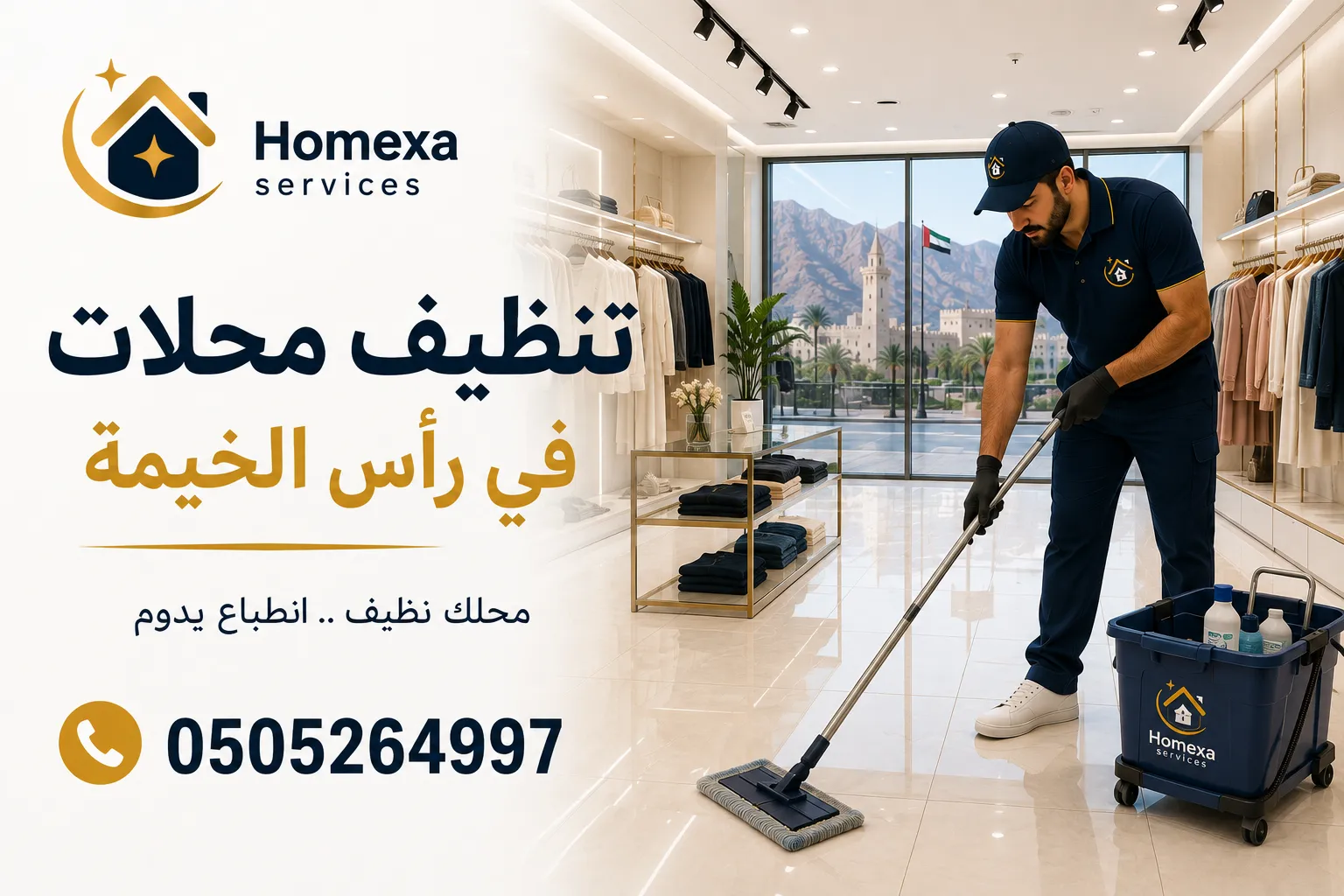 تنظيف محلات في رأس الخيمة قبل الافتتاح
