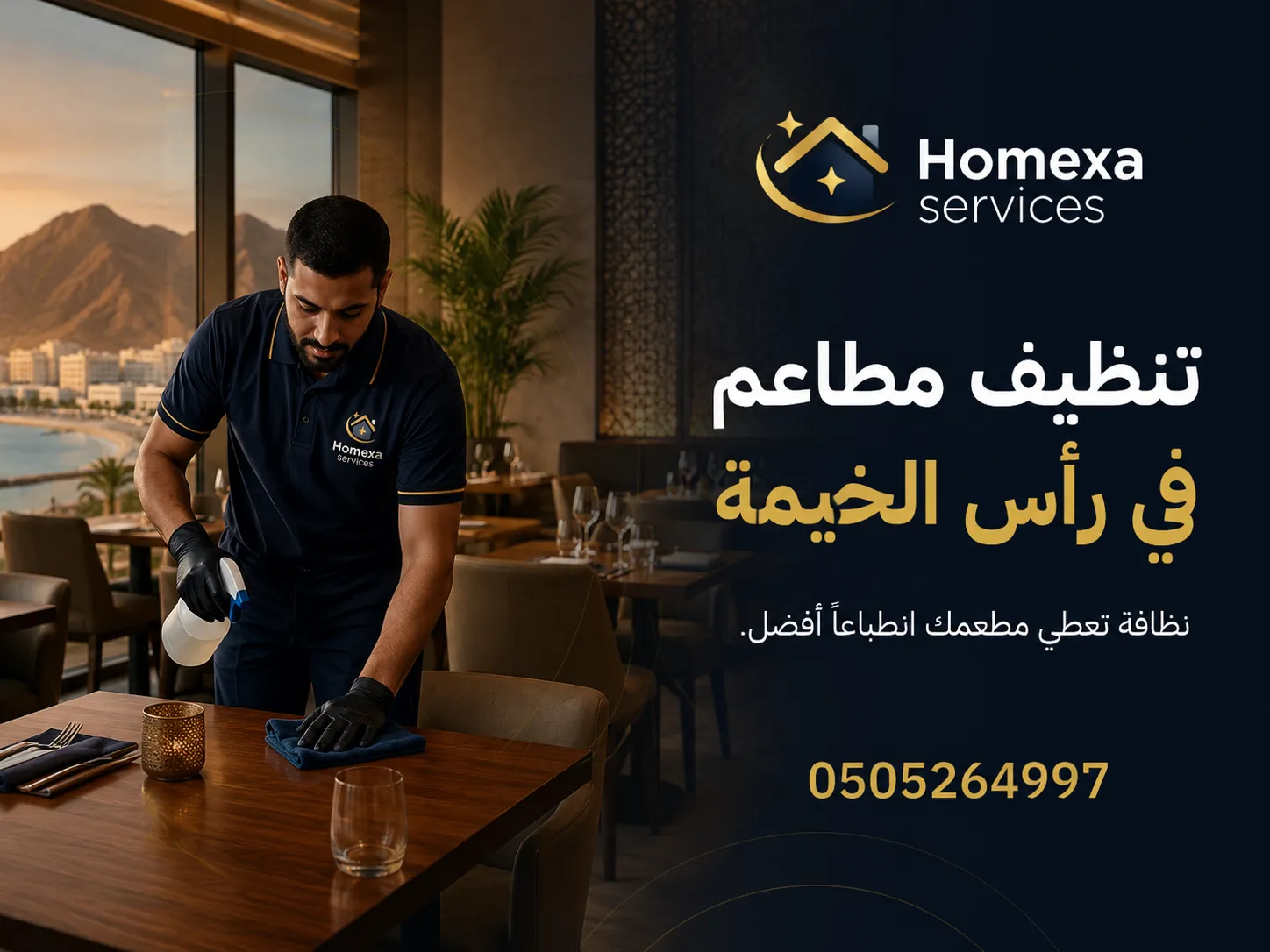 تنظيف مطاعم في رأس الخيمة قبل الافتتاح