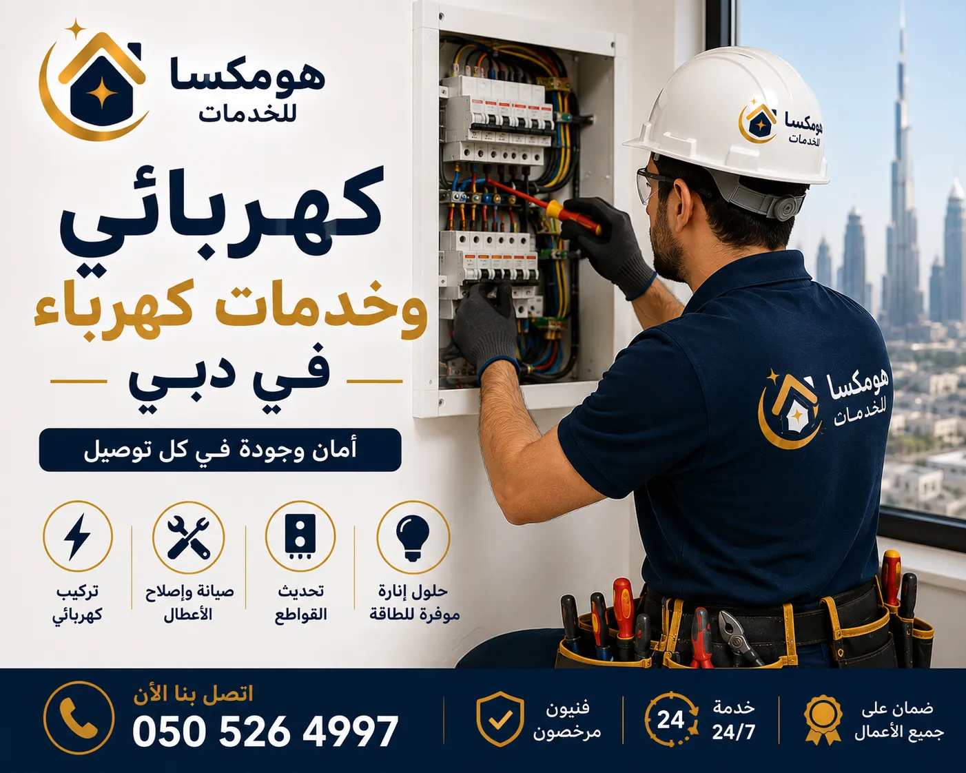كهربائي وخدمات كهرباء في دبي