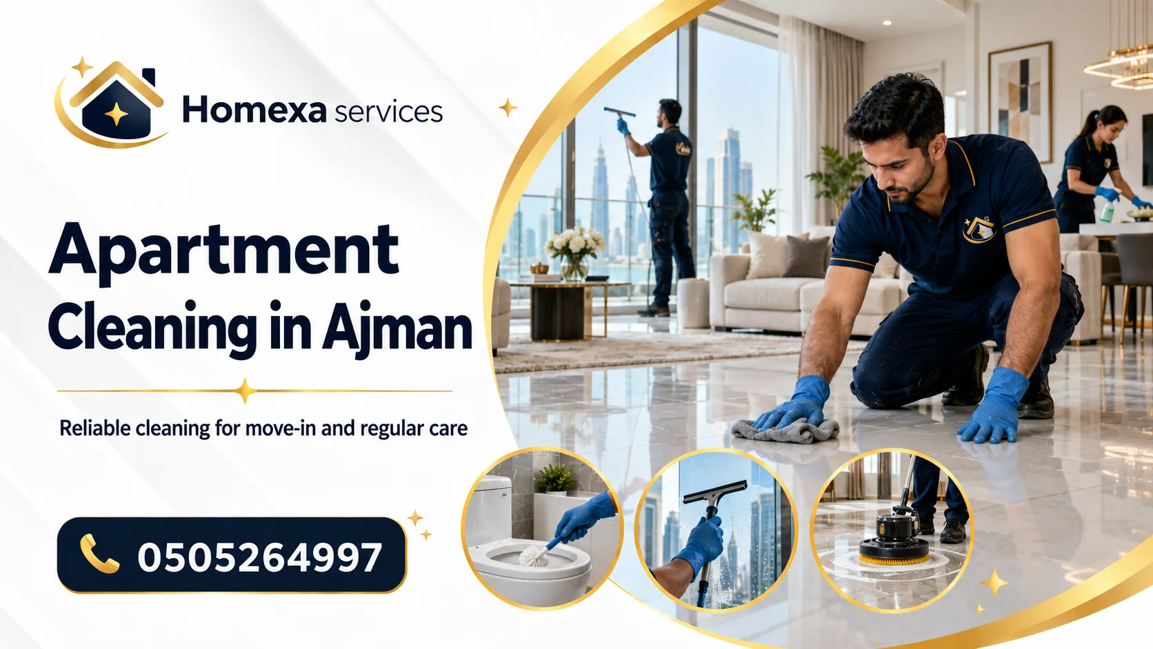 Apartment Cleaning in Ajman for everyday-use areas