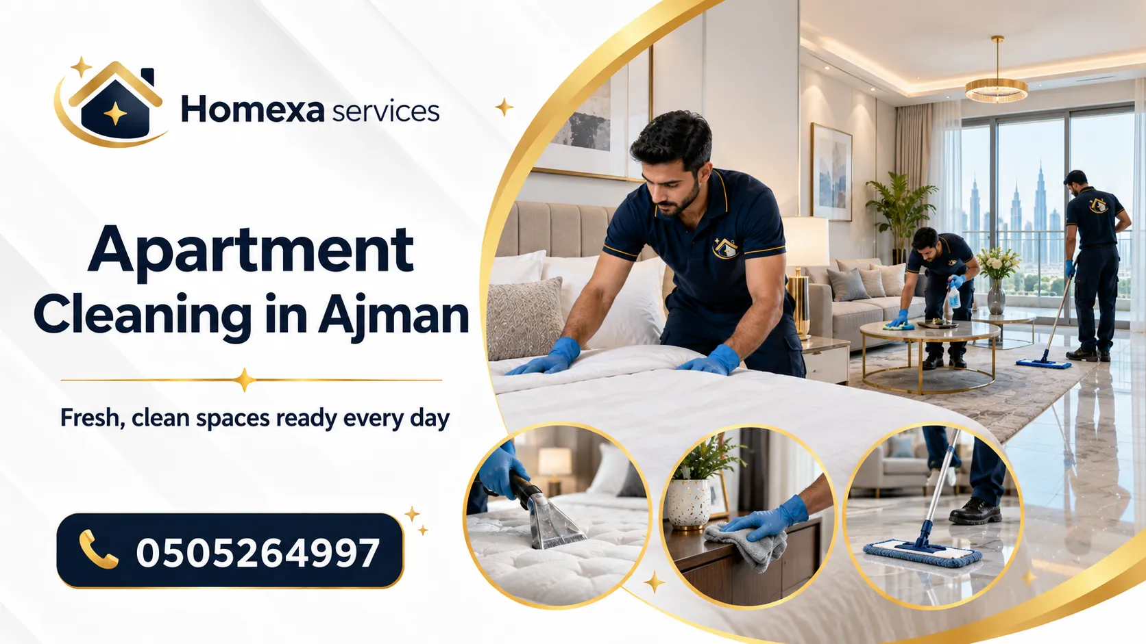 Book Apartment Cleaning in Ajman with Home Xa Services