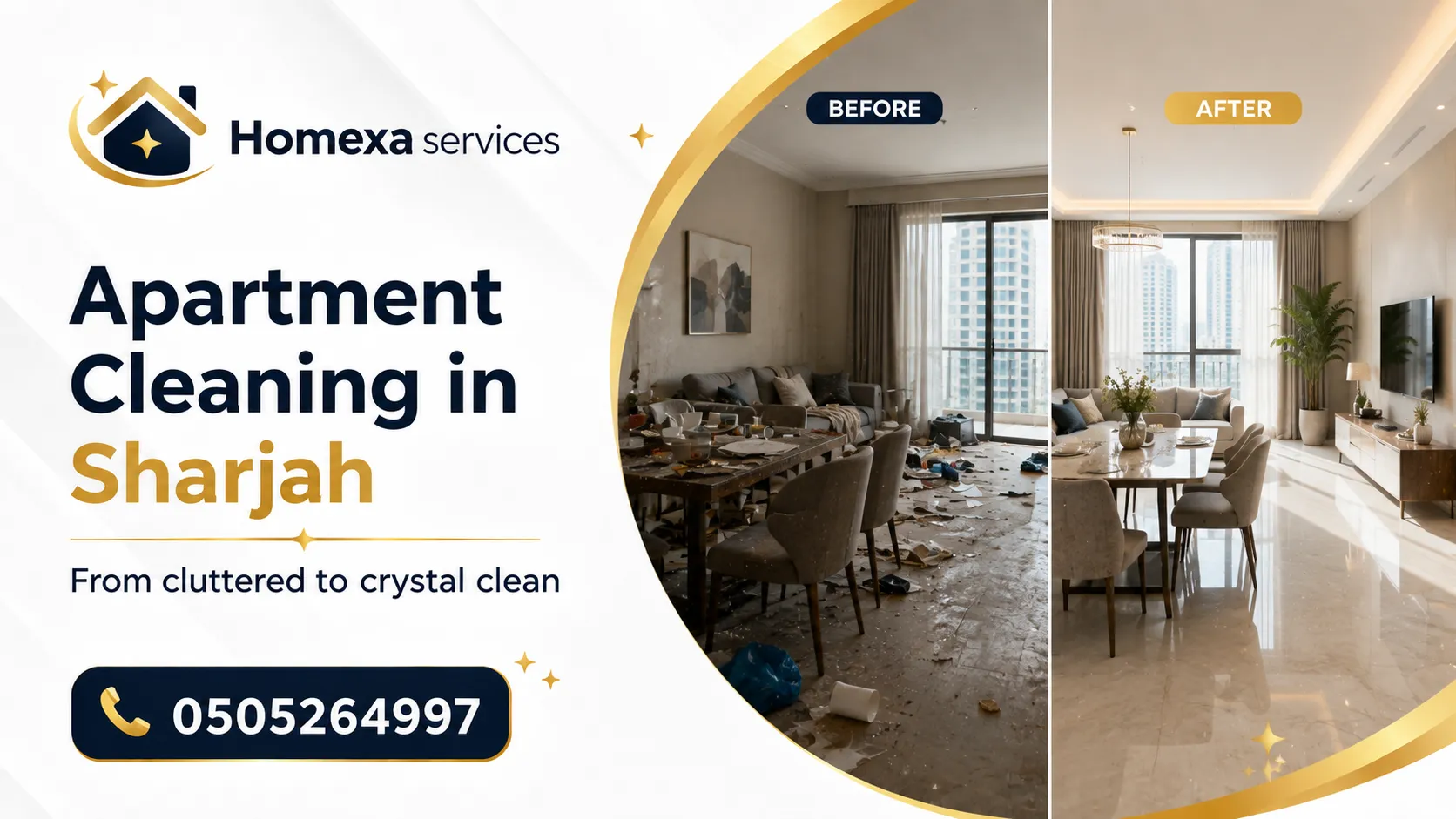 Apartment Cleaning in Sharjah by Homexa Services