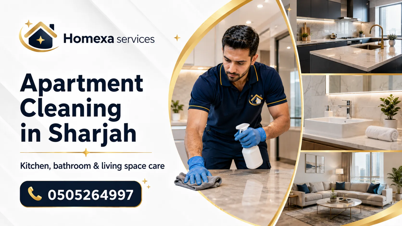 Book Apartment Cleaning in Sharjah with Homexa Services