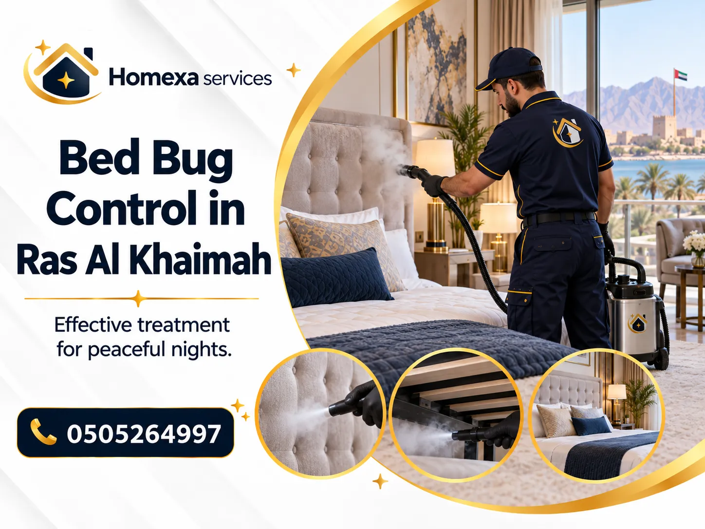 Bed Bug Control in Ras Al Khaimah for beds mattresses and surrounding furniture