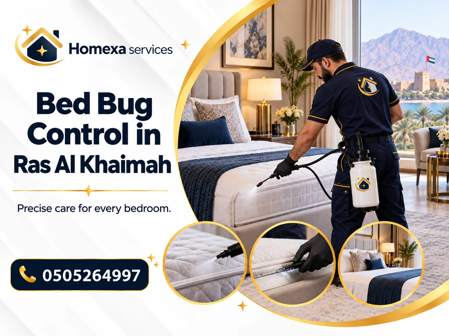 Bed Bug Control in Ras Al Khaimah follow up for bedrooms mattresses and beds