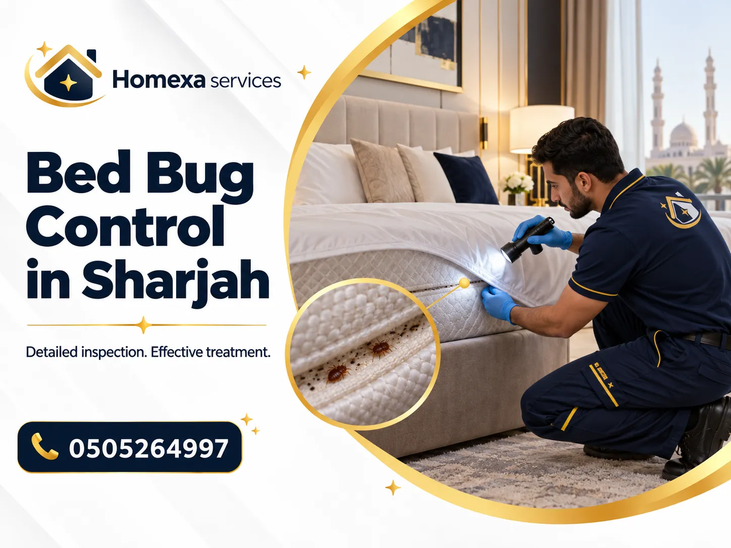 Expected result after Bed Bug Control in Sharjah