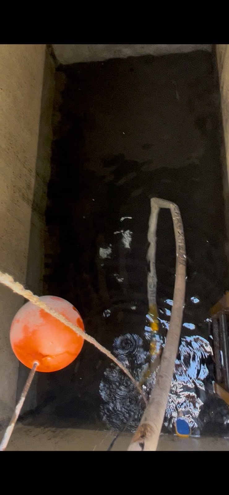 Underground water tank in Dubai Al Barari before cleaning