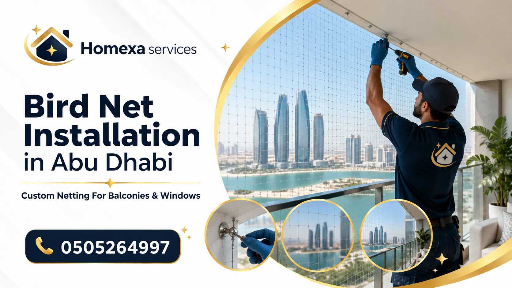 Bird Net Installation Company in Abu Dhabi Home Xa Services