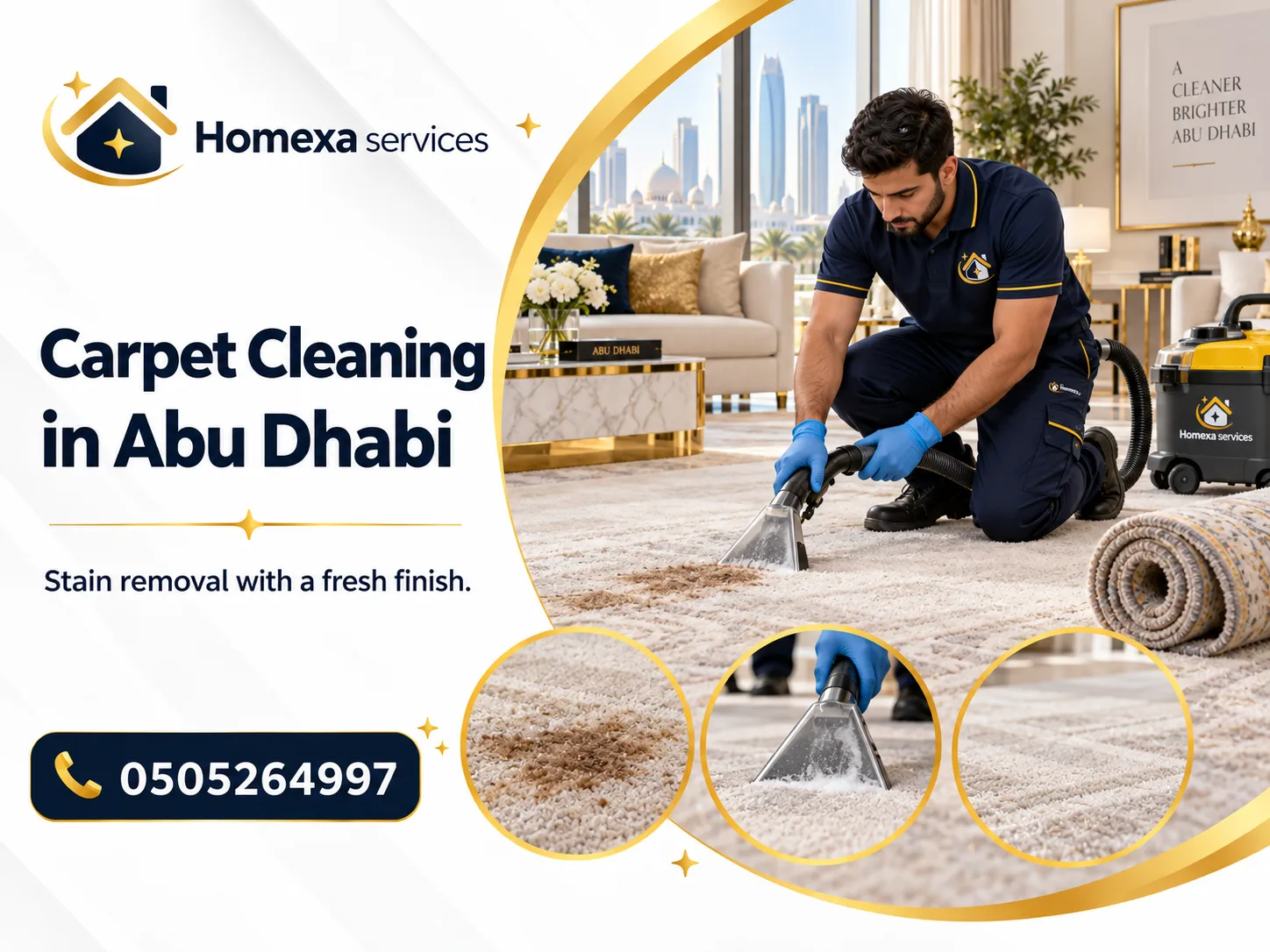 Professional Carpet Cleaning in Abu Dhabi by Home Xa Services