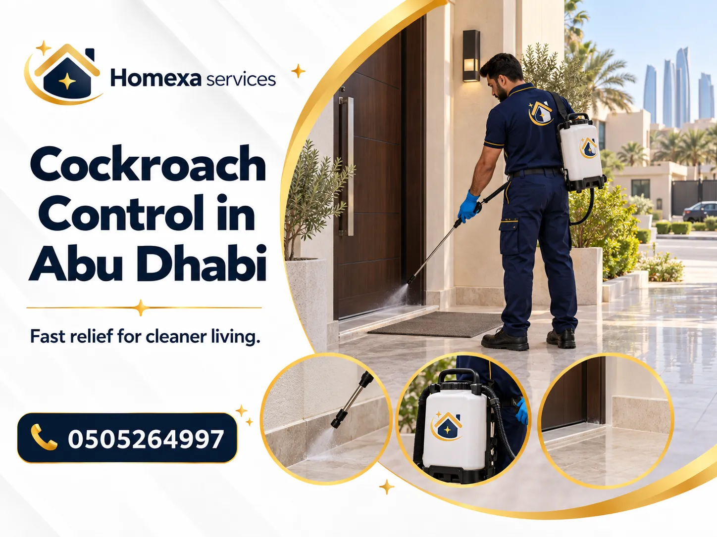 Follow-up after Cockroach Control in Abu Dhabi