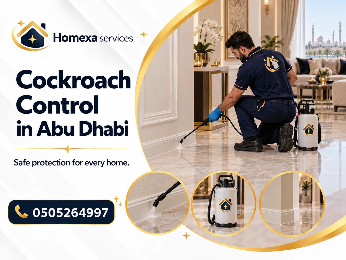 Home Xa Services Cockroach Control in Abu Dhabi