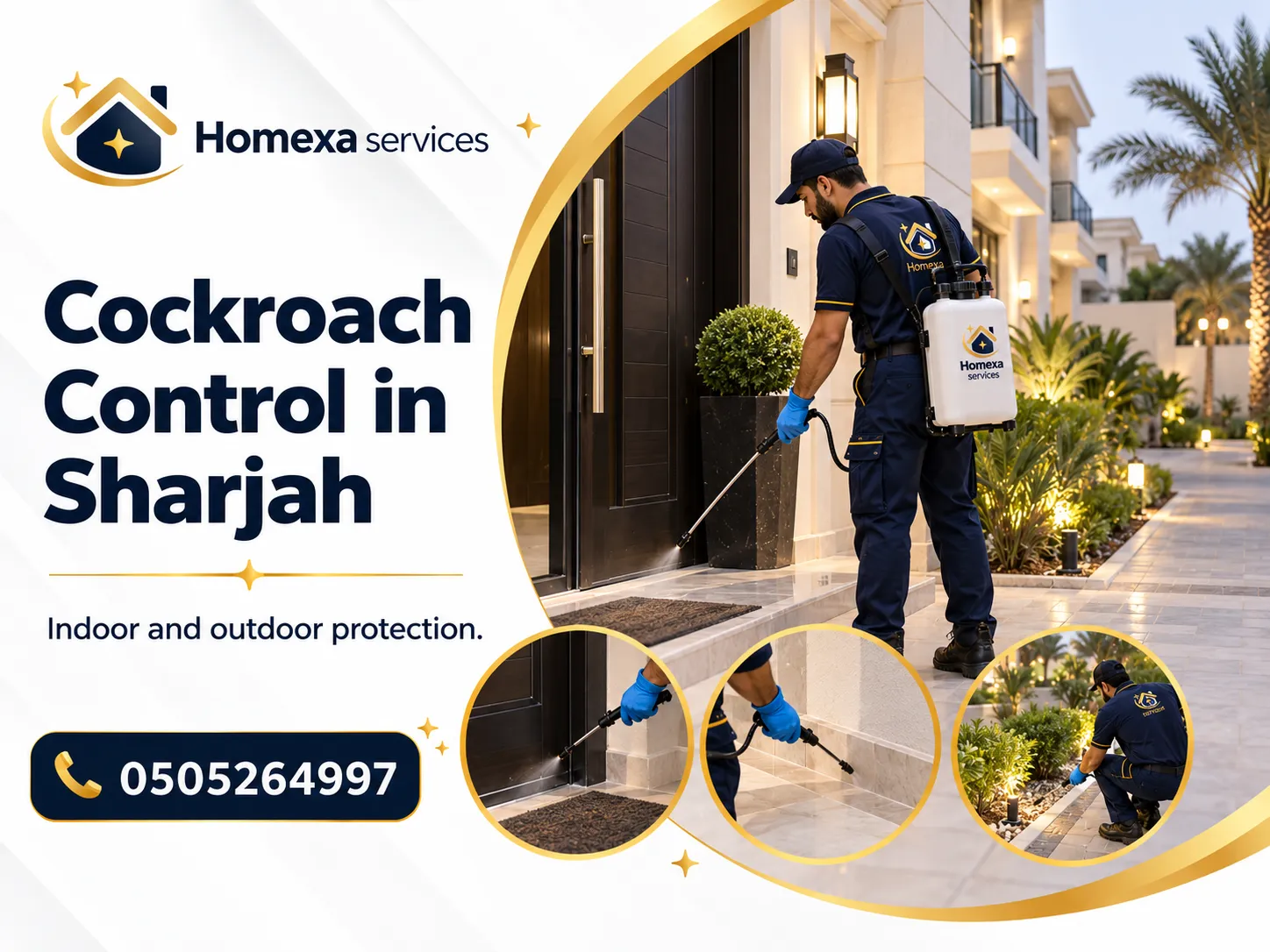 Cockroach Control in Sharjah for homes apartments and villas