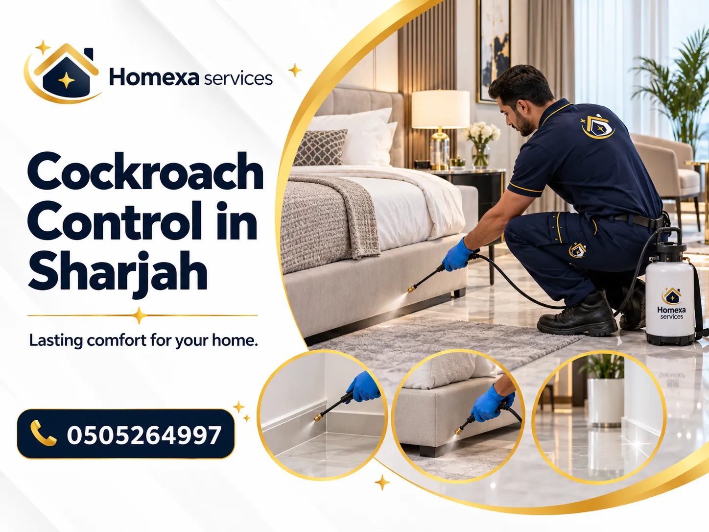 Professional Cockroach Control in Sharjah for recurring cockroach activity