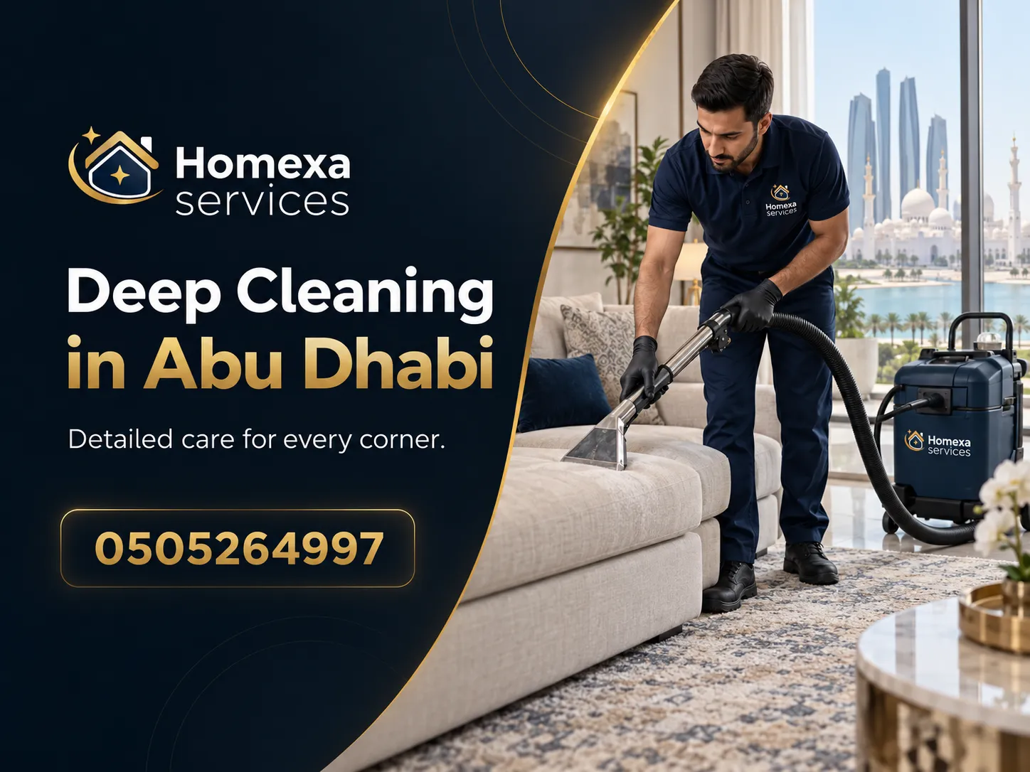 Deep Cleaning in Abu Dhabi team carrying out detailed home cleaning