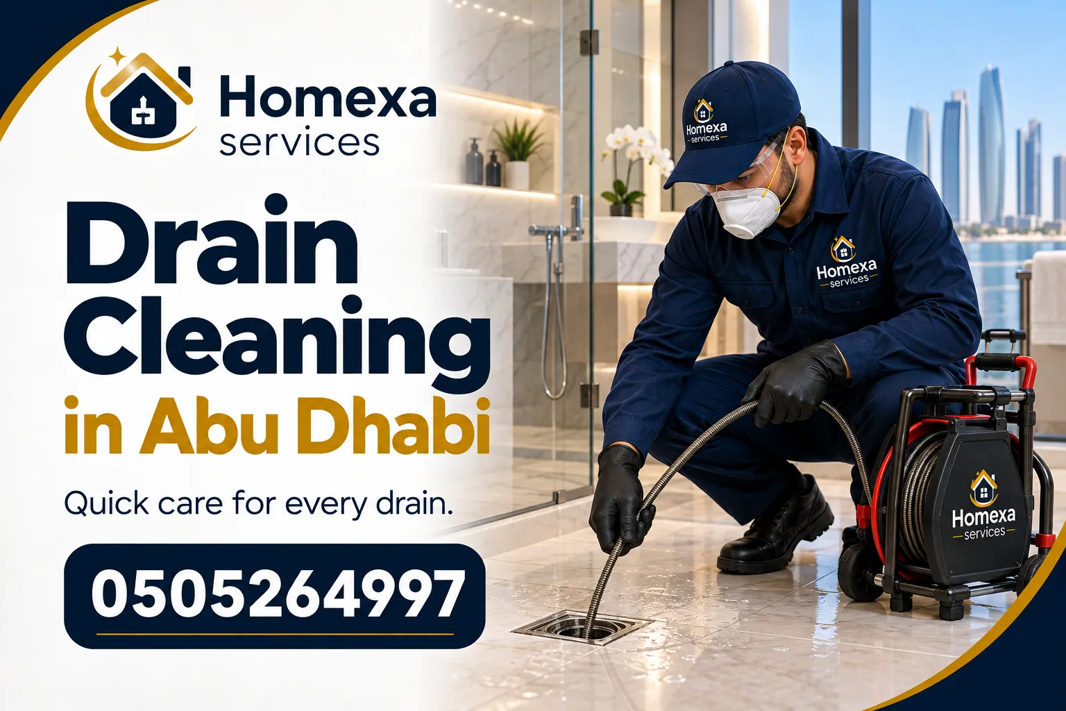 Drain Cleaning in Abu Dhabi for shared drain lines and access chambers