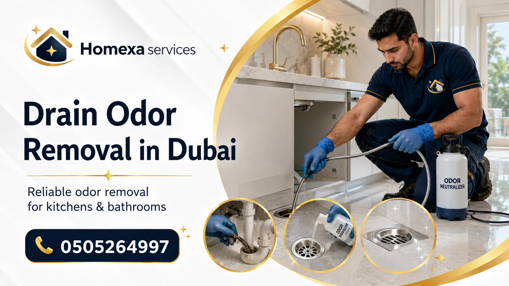 Booking Drain Odor Removal in Dubai for homes villas restaurants and offices