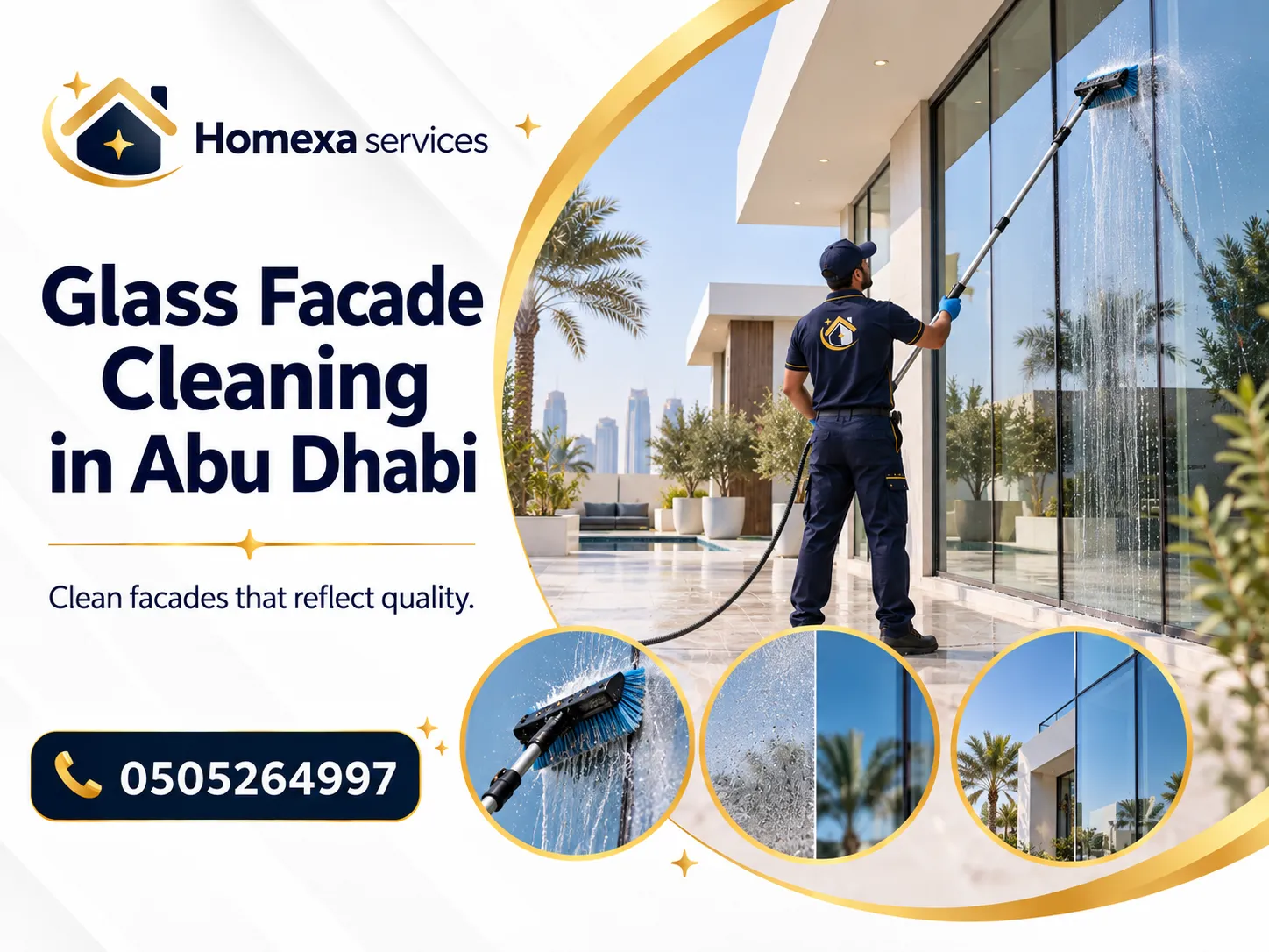 Home Xa Services Glass Facade Cleaning in Abu Dhabi