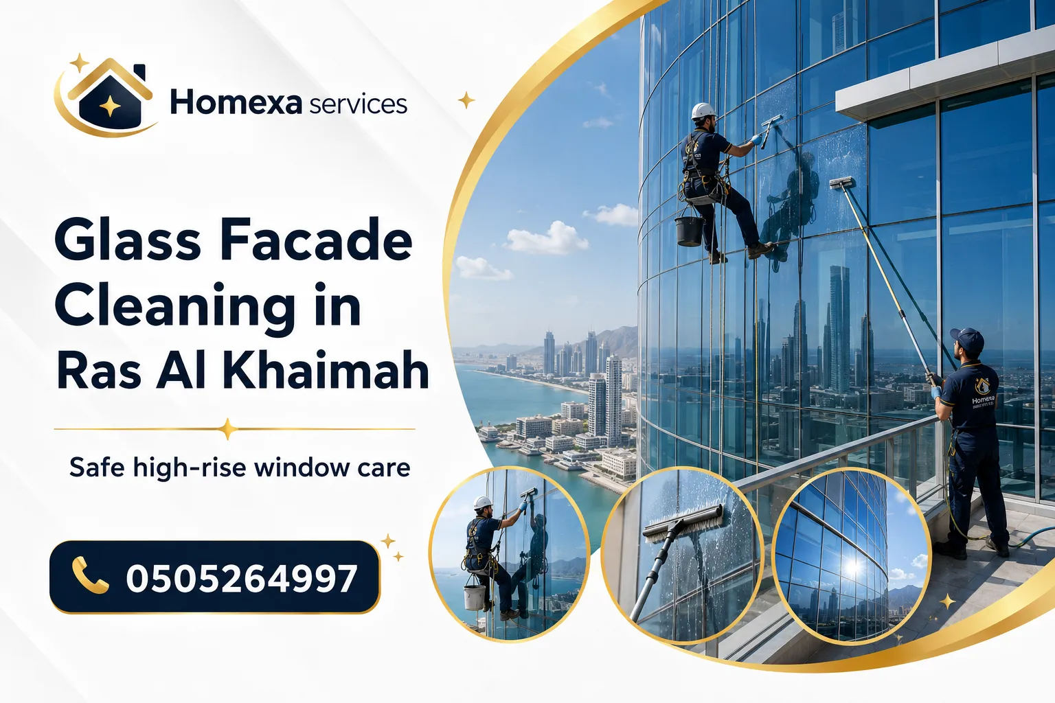 Book Glass Facade Cleaning in Ras Al Khaimah with Home Xa Services