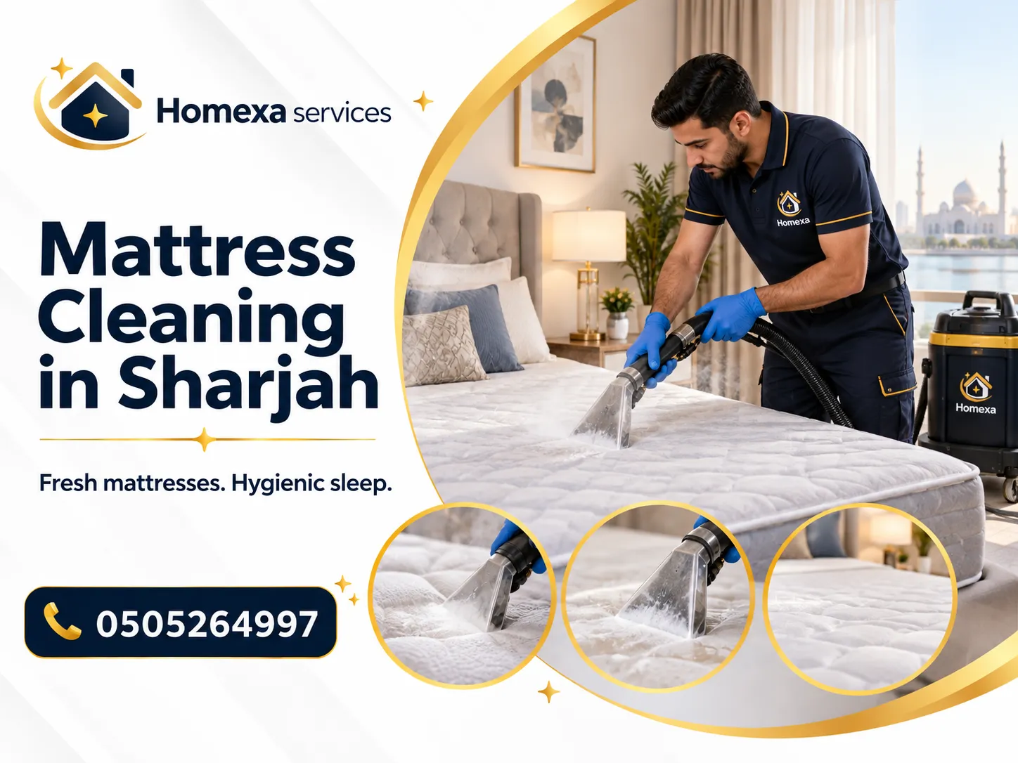 Mattress Cleaning in Sharjah for dust removal and mattress stain cleaning