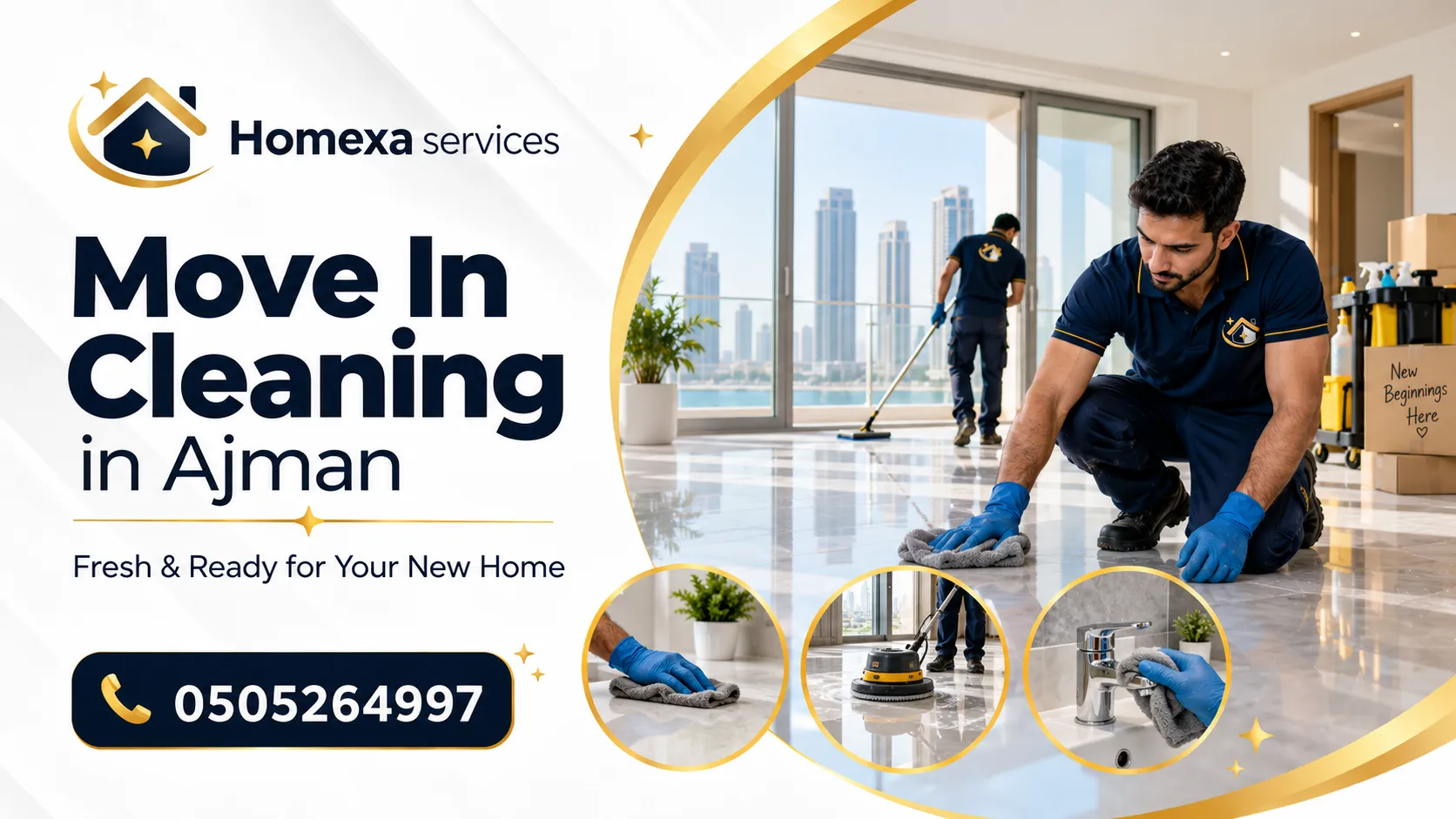 Move In Cleaning in Ajman before moving and arranging belongings