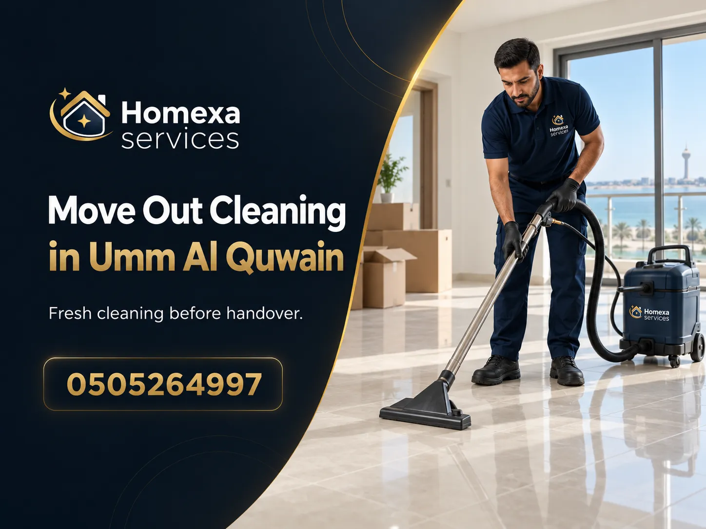 Move-Out Cleaning in Umm Al Quwain for an empty home after furniture removal