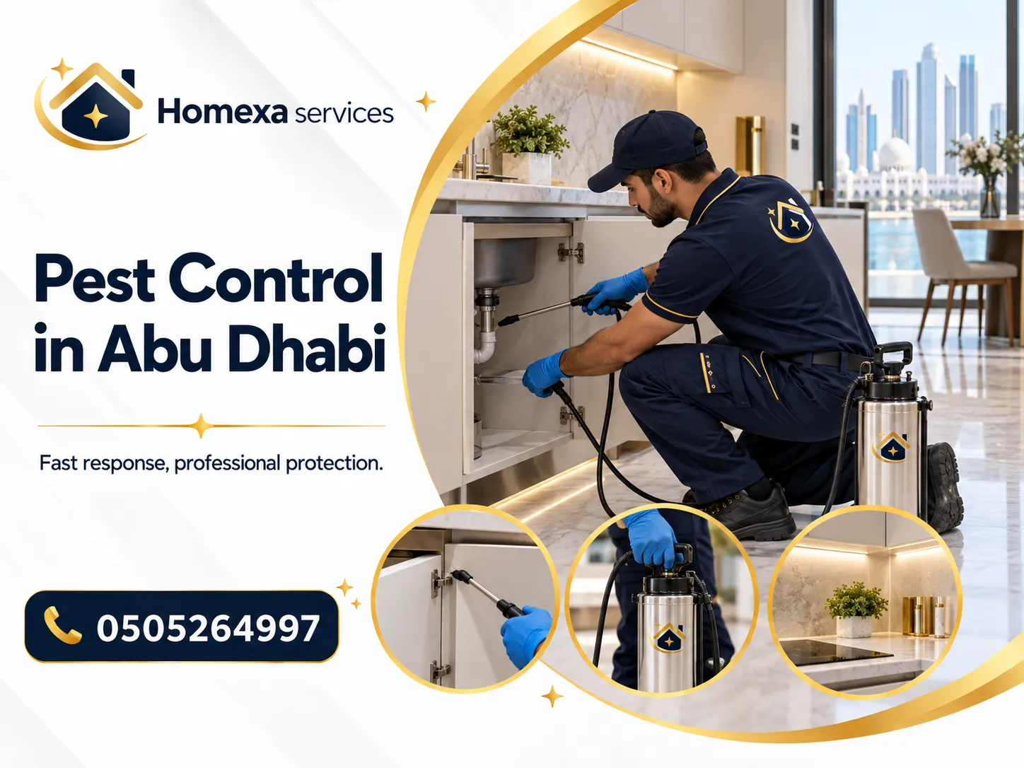 Pest Control in Abu Dhabi for homes villas apartments and commercial properties