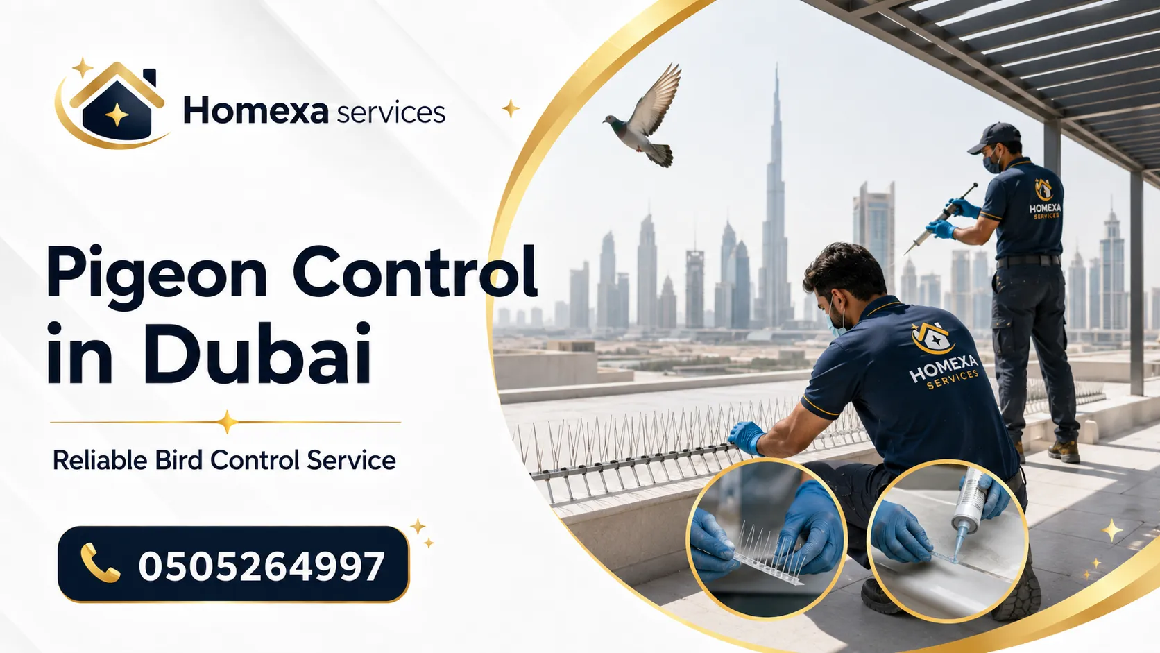Pigeon Control in Dubai for balconies villas and buildings