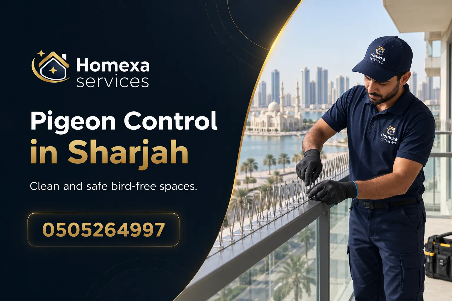 Site assessment before Pigeon Control in Sharjah