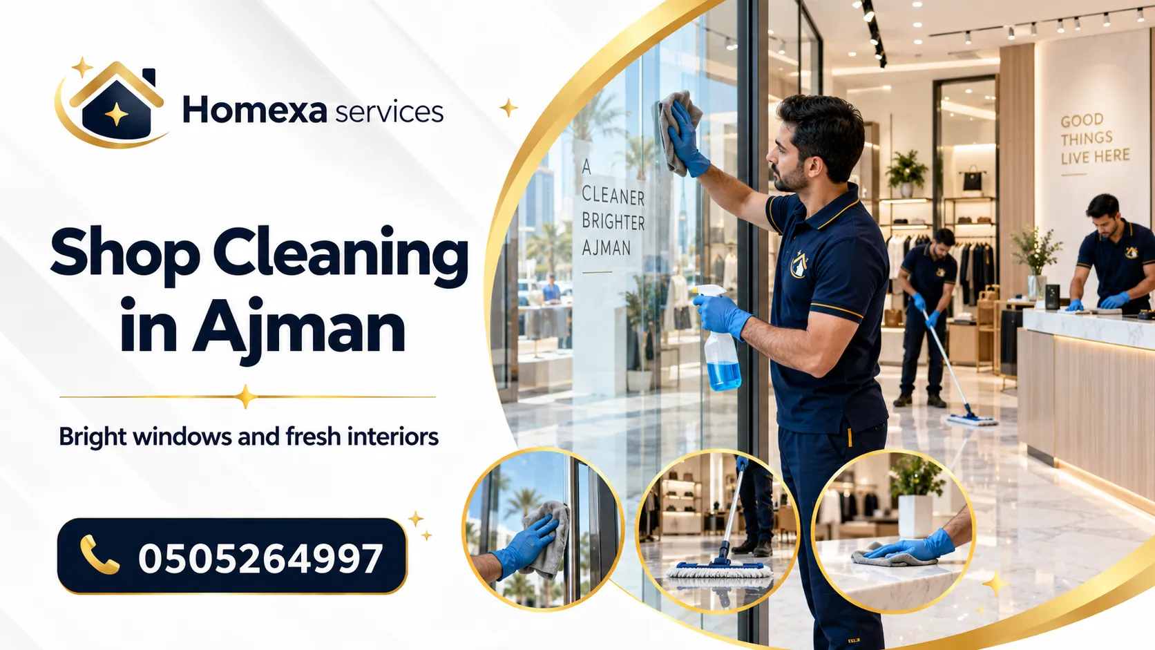 Shop Cleaning in Ajman from AED 399 by Home Xa Services
