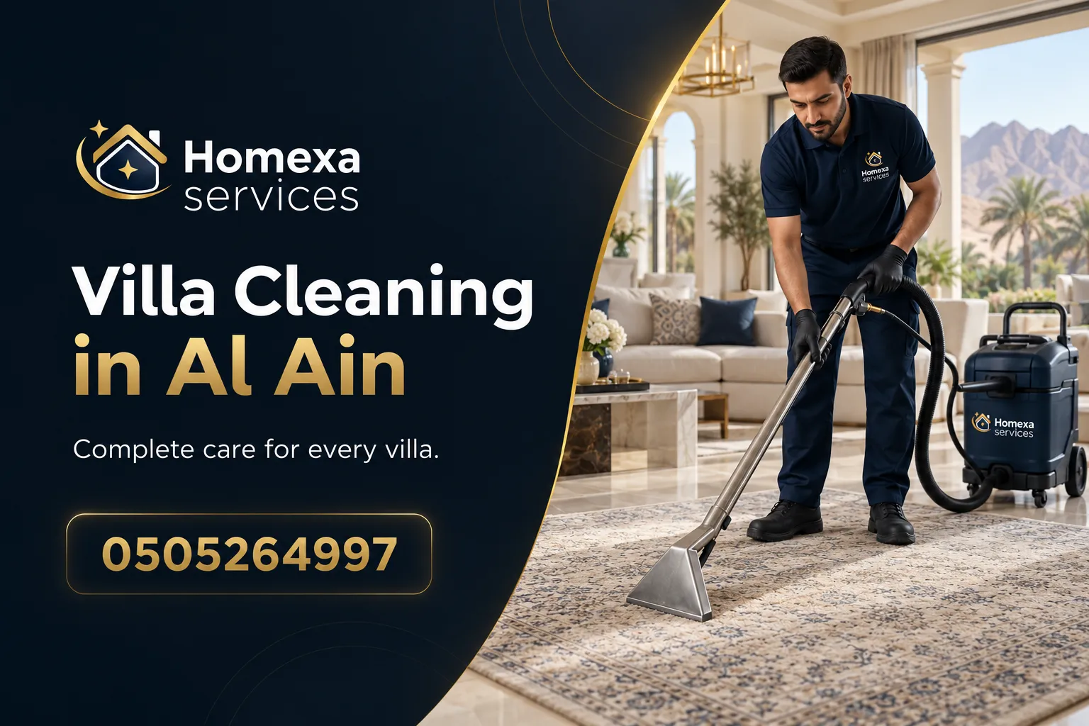 Villa Cleaning in Al Ain equipment and cleaning team
