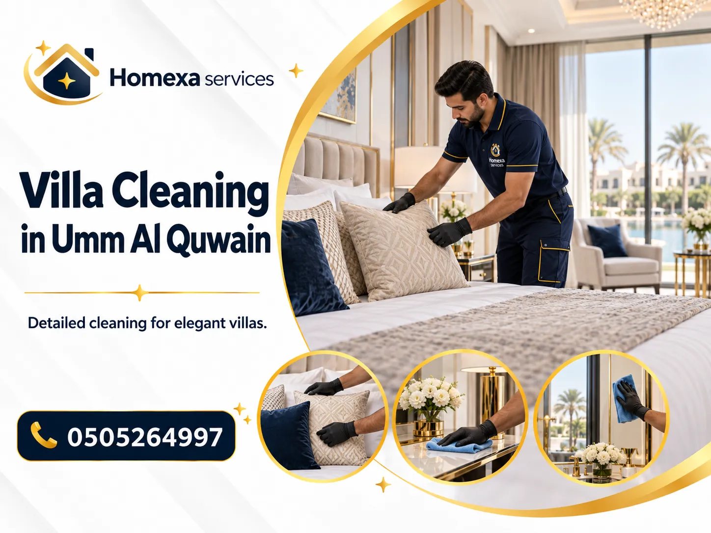 Villa Cleaning in Umm Al Quwain process and cleaning team