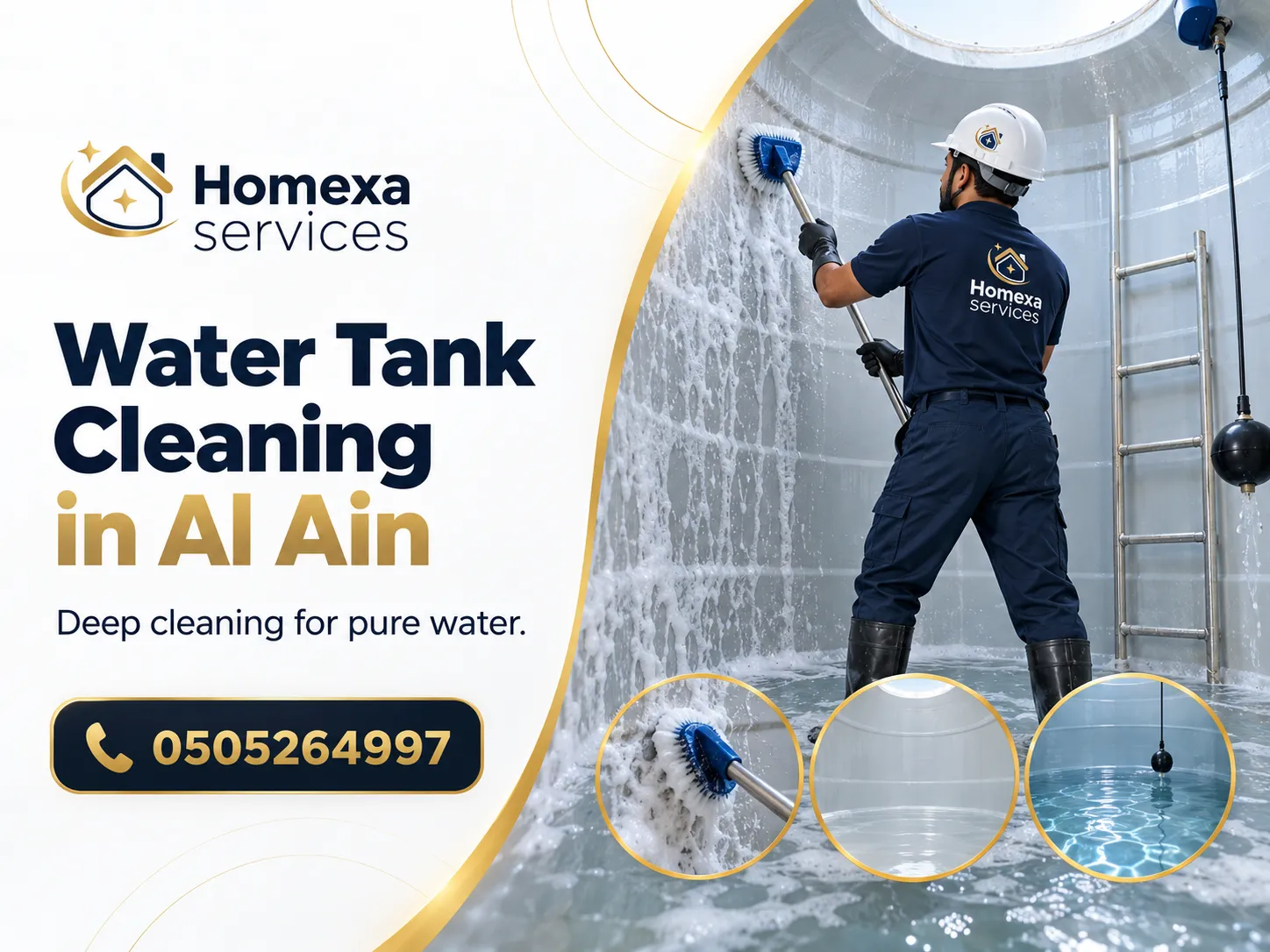 Sediment removal during Water Tank Cleaning in Al Ain