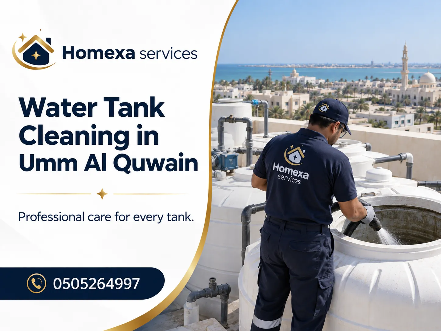 Sediment removal during Water Tank Cleaning in Umm Al Quwain