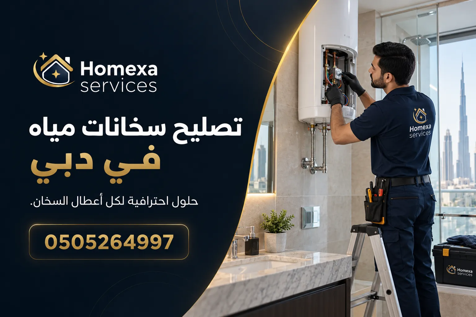 تصليح سخانات مياه في دبي بعد فحص السخان الكهربائي