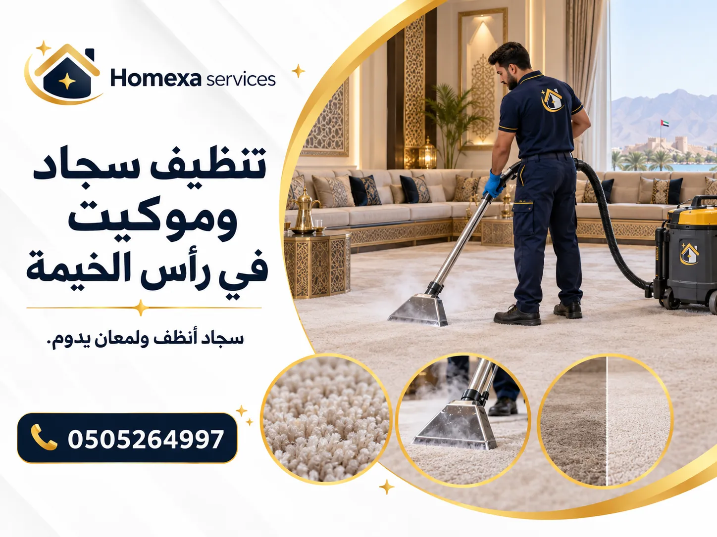 شركة تنظيف سجاد وموكيت في رأس الخيمة من Home Xa Services