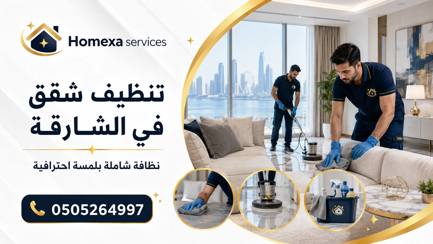 تنظيف شقق في الشارقة مع Homexa Services