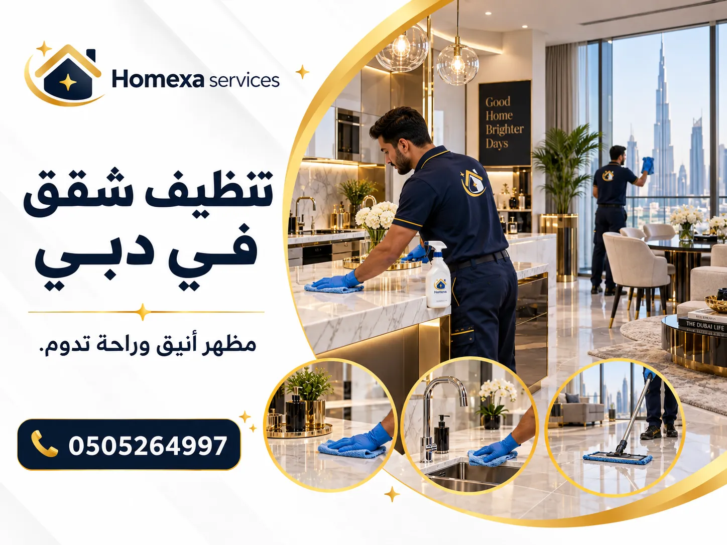 خطوات تنظيف شقق في دبي وتنظيف الغرف والمطبخ والحمامات