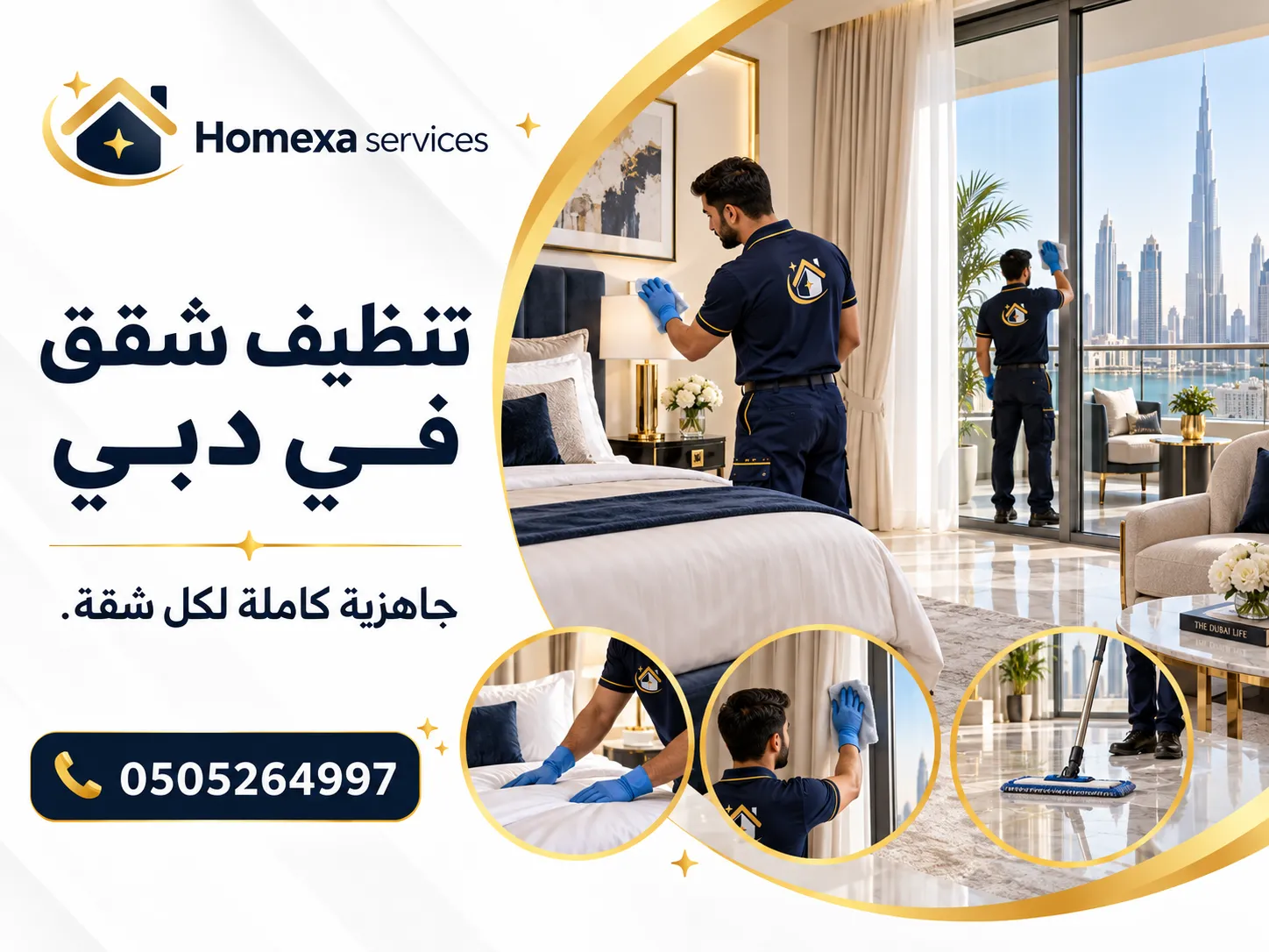 تقييم نهائي لخدمة تنظيف شقق في دبي قبل تحديد نطاق العمل