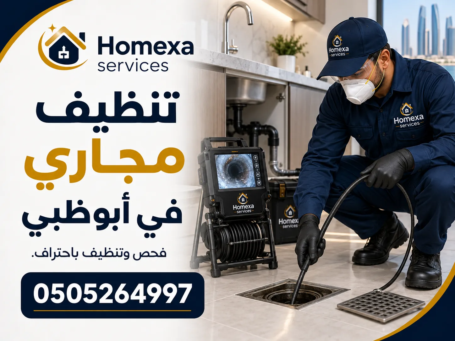 تنظيف مجاري في أبوظبي وفحص خطوط الصرف