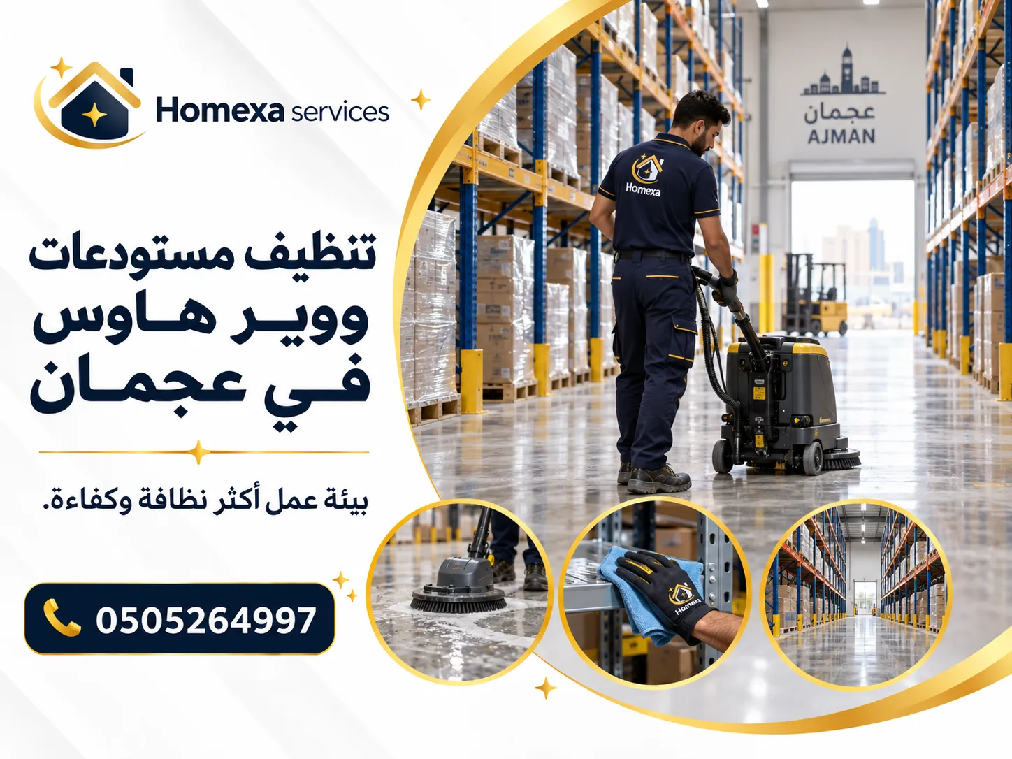 تنظيف مستودعات في عجمان وتنظيف وير هاوس ومخازن