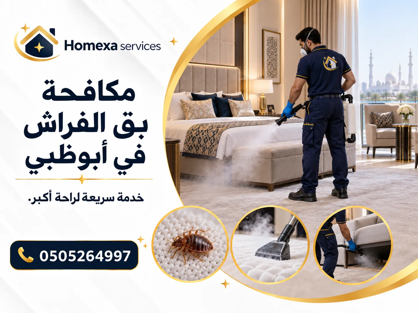 شركة مكافحة بق الفراش في أبوظبي Home Xa Services