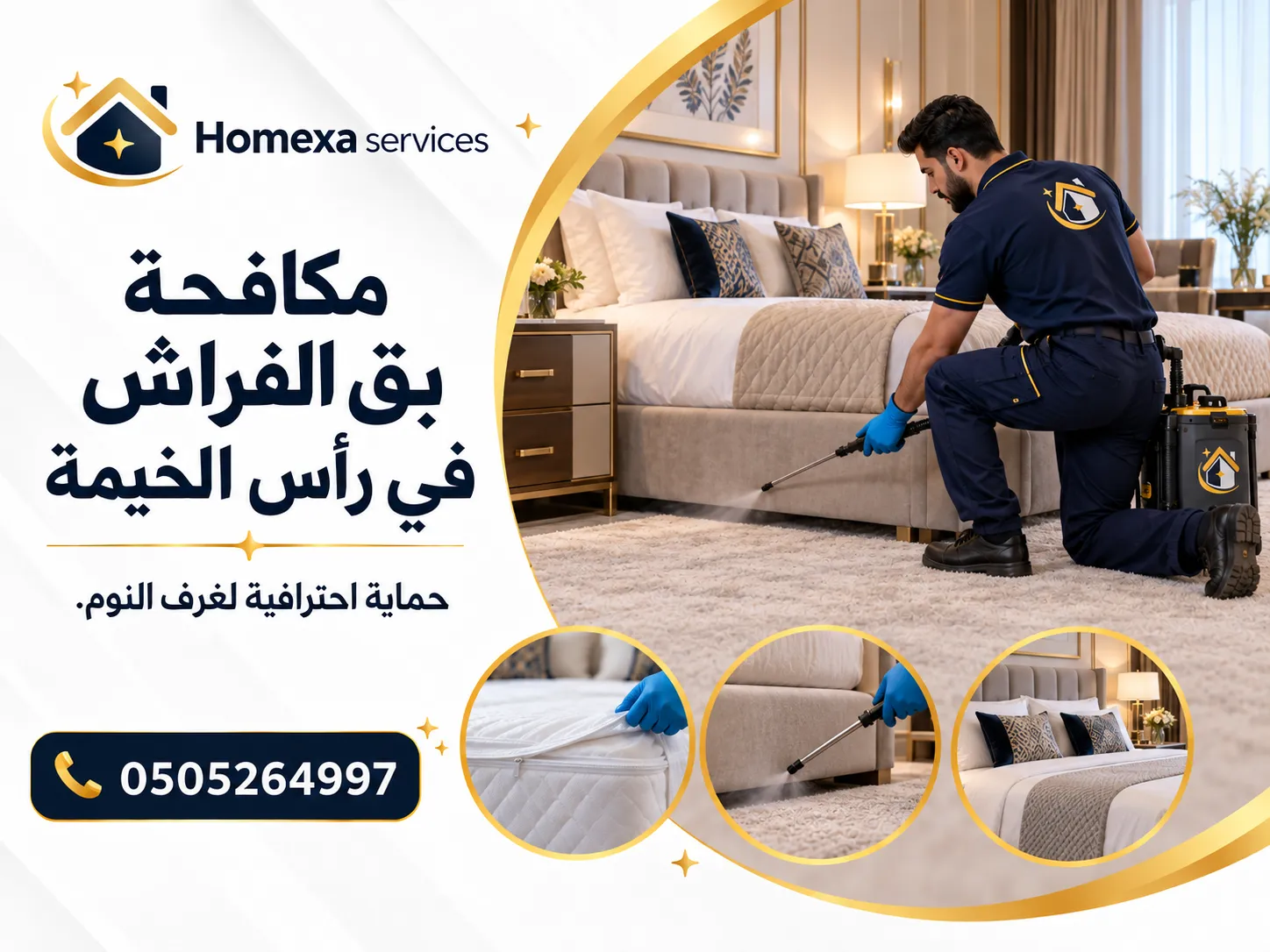 متابعة مكافحة بق الفراش في رأس الخيمة بعد معالجة غرف النوم والأسرة