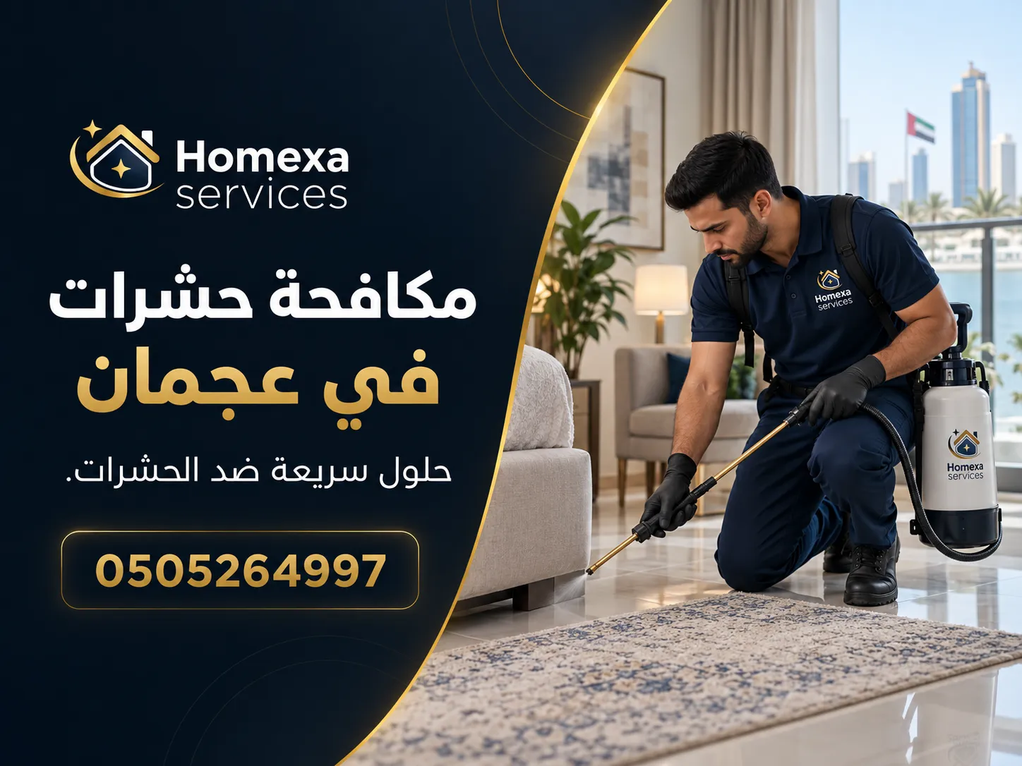 مكافحة حشرات في عجمان داخل المطابخ والمنازل