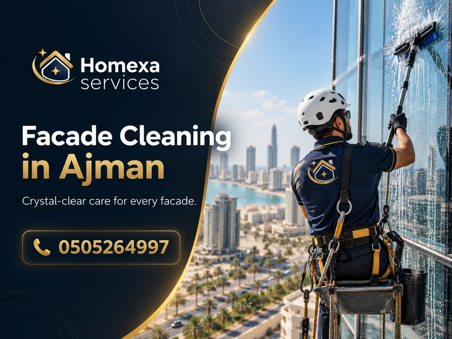 Professional Facade Cleaning in Ajman by Home Xa Services