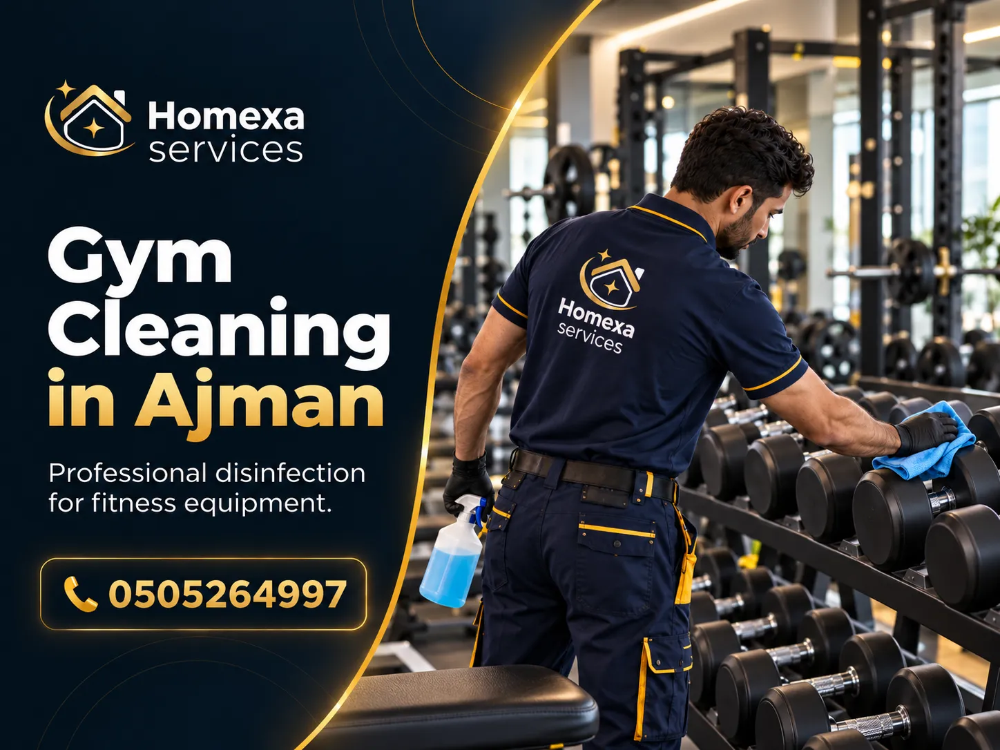 Gym Equipment Cleaning in Ajman