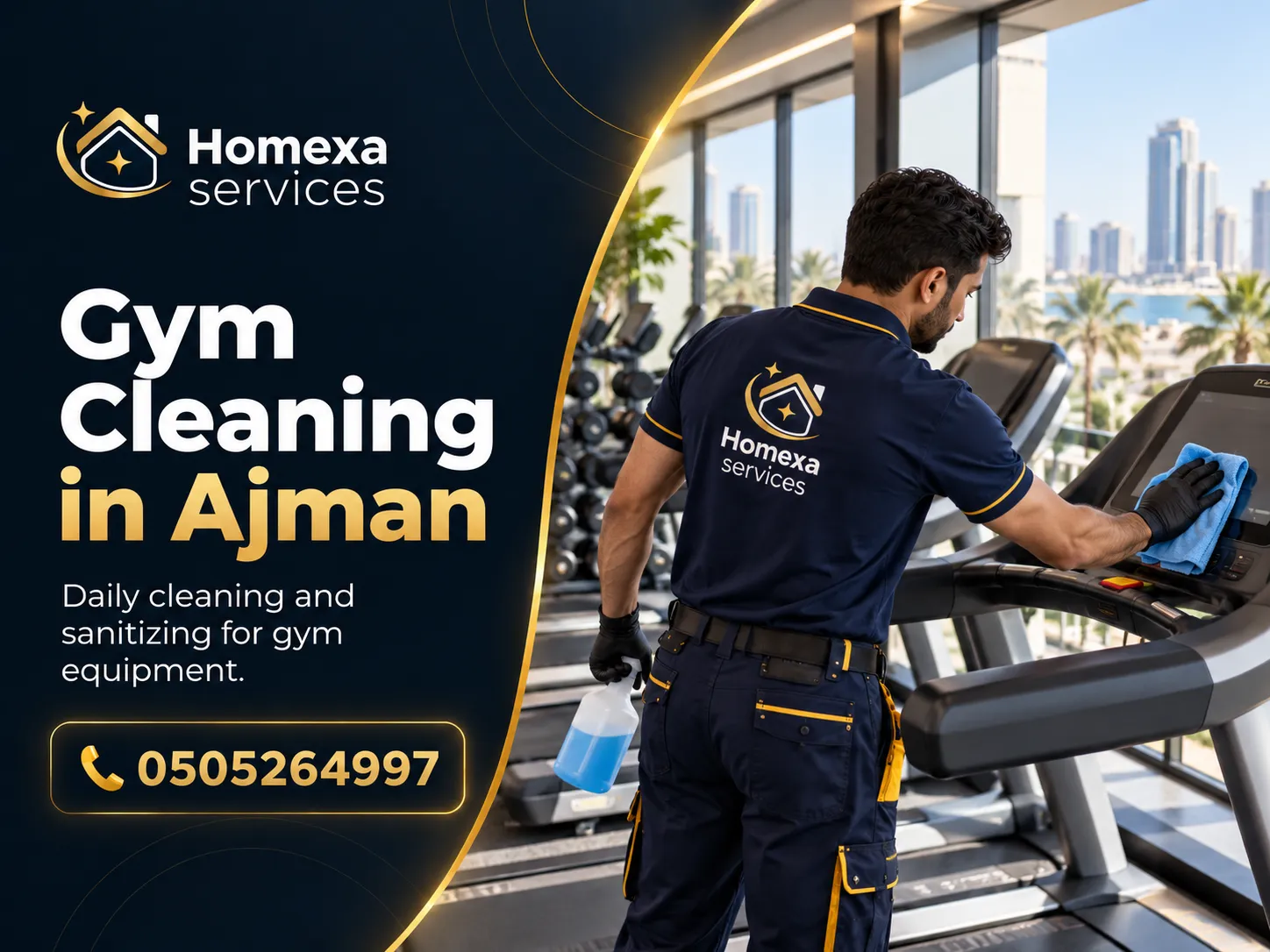 Gym Cleaning Company in Ajman for gyms fitness centers and training studios