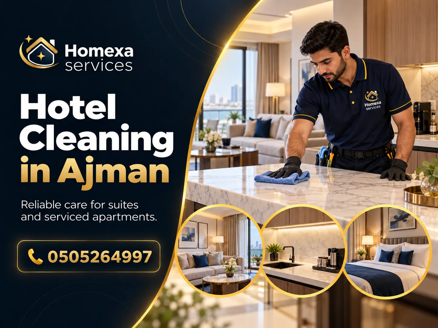 Hotel and Hotel Apartment Cleaning in Ajman by Home Xa Services
