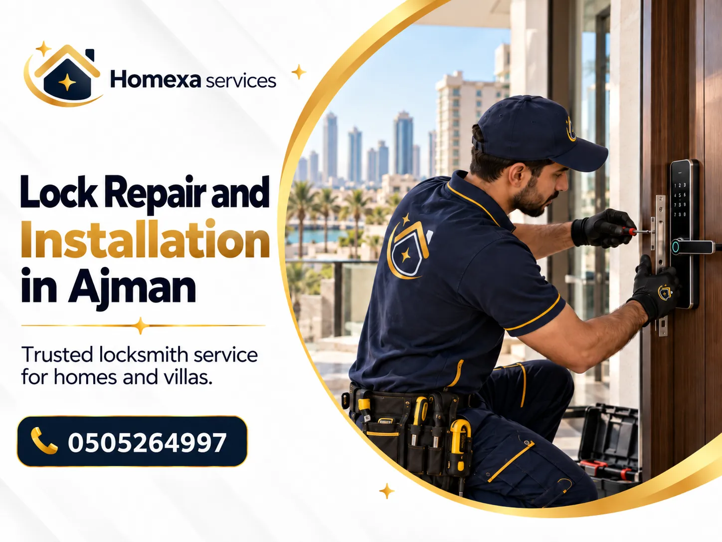 Lock Repair and Installation in Ajman process for locks cylinders handles and doors